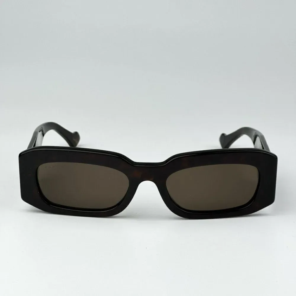 NEW Gucci GG1426S 002 Dark Havana Brown Unisex Rectangle Sunglasses GG 1426S